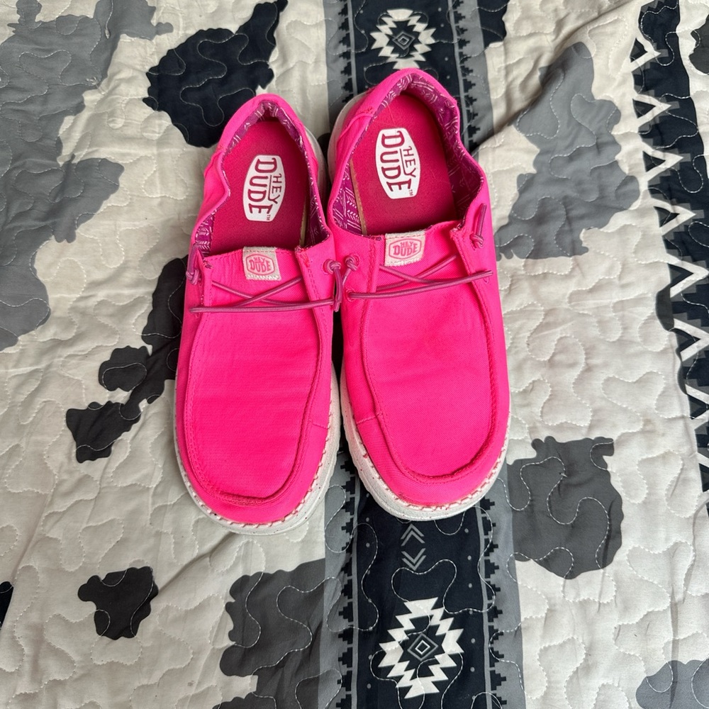 Hey Dude Bright Pink Loafers
